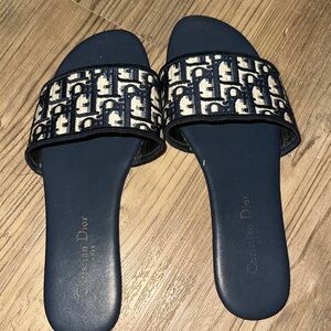 Dior Women's Navy Slide Sandals